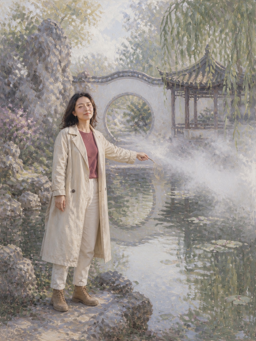 苏州园林雾光