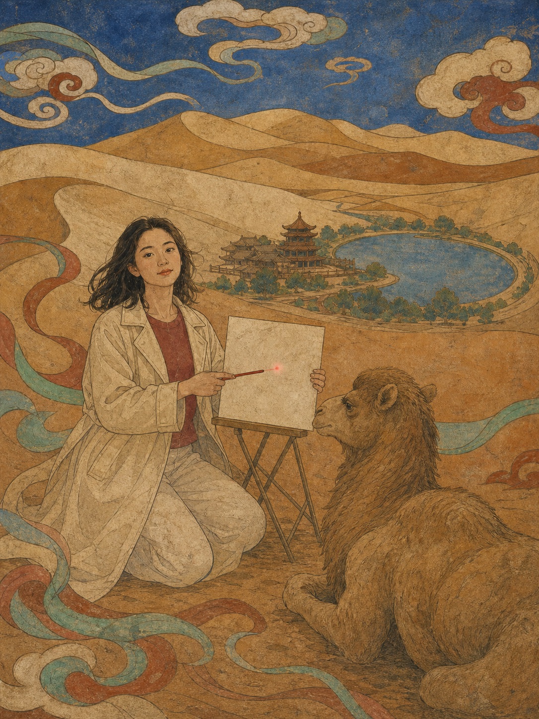 敦煌沙州矿彩壁画